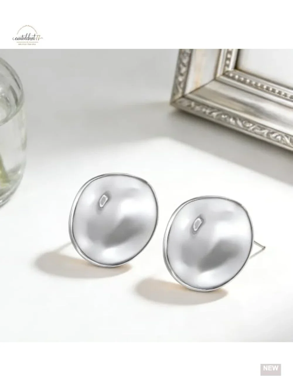 Chunky Circle Dangle Earrings, Gold Tone, Drop & Dangle Style, Daily Wear